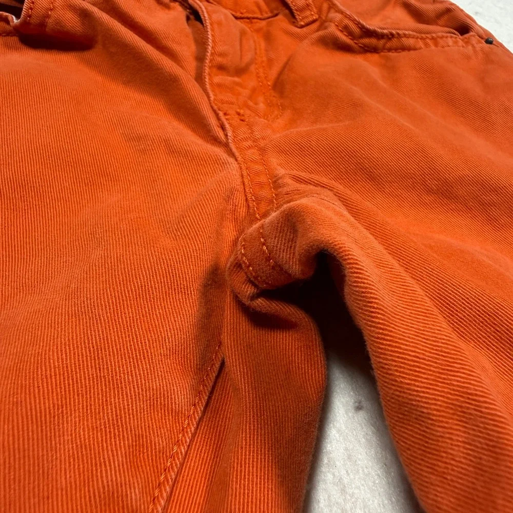 The Children's Place Boys Chino Pants Orange Adjustable Waist Size 6